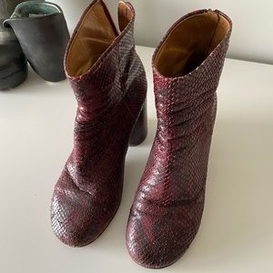 Python Margiela Sock Tabi ankle booties